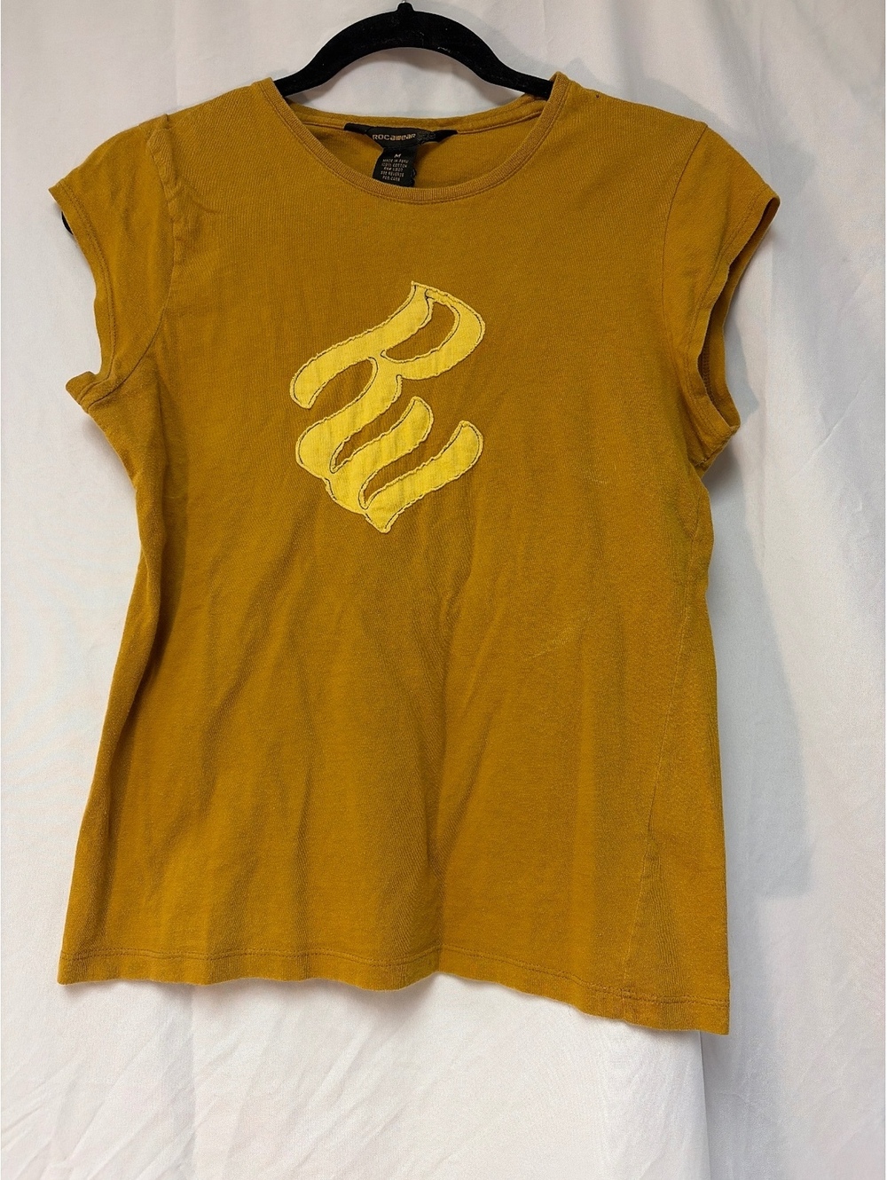 Rocawear Mustard Yellow Cotton T-Shirt Medium